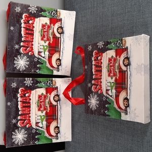 Winter Snowman Canvas Lighted Flickering Snowflake LED Ornament Picture